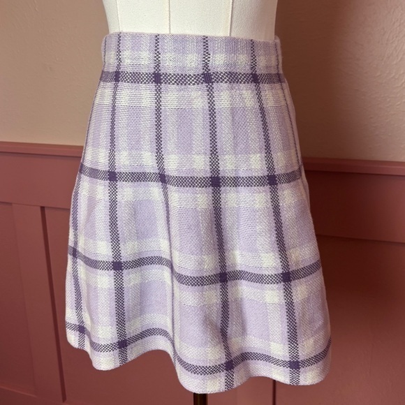 Dresses & Skirts - whimsy coquette bratz cottage fairy vintage cotton plaid y2k purple mini skirt